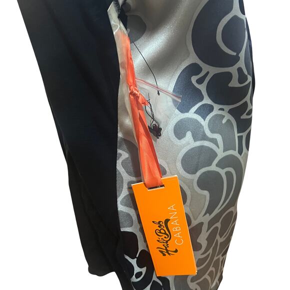 Hale Bob | Jeweled & Beaded Embellished Boho Tie-Back Tunic Top | Black | Large - Picture 5 of 9